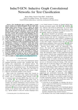 InducT-GCN: Inductive Graph Convolutional Networks for Text
  Classification