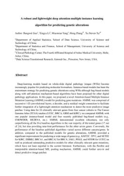 A robust and lightweight deep attention multiple instance learning
  algorithm for predicting genetic alterations