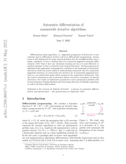 Automatic differentiation of nonsmooth iterative algorithms