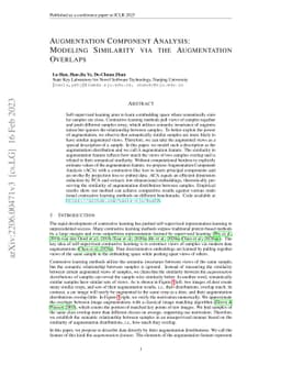 Augmentation Component Analysis: Modeling Similarity via the
  Augmentation Overlaps
