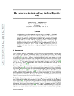The robust way to stack and bag: the local Lipschitz way
