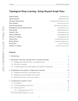 Topological Deep Learning: Going Beyond Graph Data