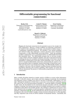 Differentiable programming for functional connectomics