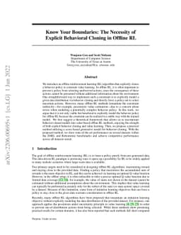 Know Your Boundaries: The Necessity of Explicit Behavioral Cloning in
  Offline RL