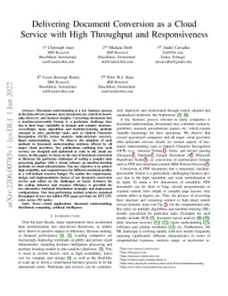 Delivering Document Conversion as a Cloud Service with High Throughput
  and Responsiveness