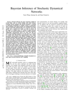 Bayesian Inference of Stochastic Dynamical Networks