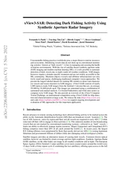 xView3-SAR: Detecting Dark Fishing Activity Using Synthetic Aperture
  Radar Imagery