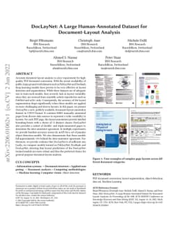 DocLayNet: A Large Human-Annotated Dataset for Document-Layout Analysis