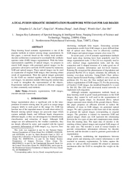 A Dual-fusion Semantic Segmentation Framework With GAN For SAR Images