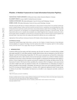 Plumber: A Modular Framework to Create Information Extraction Pipelines