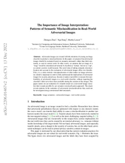The Importance of Image Interpretation: Patterns of Semantic
  Misclassification in Real-World Adversarial Images