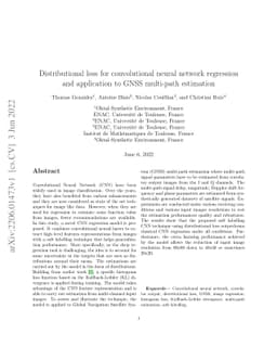 Distributional loss for convolutional neural network regression and
  application to GNSS multi-path estimation