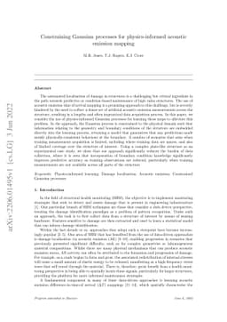 Constraining Gaussian processes for physics-informed acoustic emission
  mapping