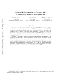 Improved Deterministic Connectivity in Massively Parallel Computation