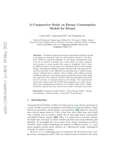 A Comparative Study on Energy Consumption Models for Drones
