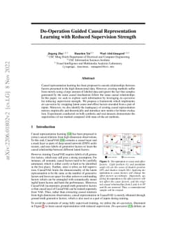 Do-Operation Guided Causal Representation Learning with Reduced
  Supervision Strength