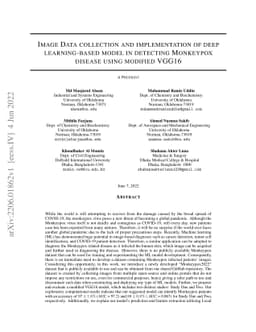Image Data collection and implementation of deep learning-based model in
  detecting Monkeypox disease using modified VGG16