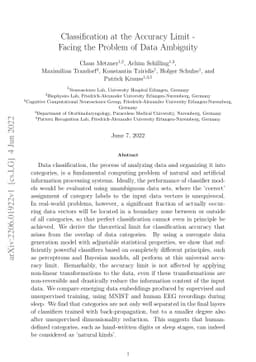 Classification at the Accuracy Limit -- Facing the Problem of Data
  Ambiguity
