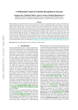 A Multimodal Corpus for Emotion Recognition in Sarcasm