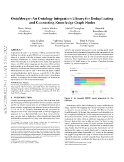 OntoMerger: An Ontology Integration Library for Deduplicating and
  Connecting Knowledge Graph Nodes