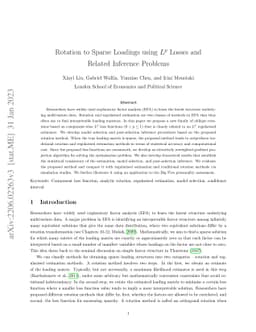 Rotation to Sparse Loadings using $L^p$ Losses and Related Inference
  Problems
