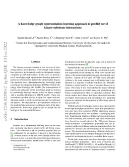 A knowledge graph representation learning approach to predict novel
  kinase-substrate interactions