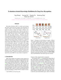 Evaluation-oriented Knowledge Distillation for Deep Face Recognition