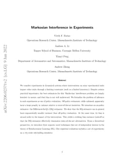 Markovian Interference in Experiments