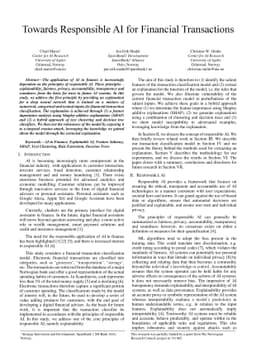 Towards Responsible AI for Financial Transactions