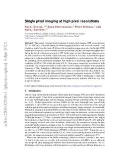 Single pixel imaging at high pixel resolutions