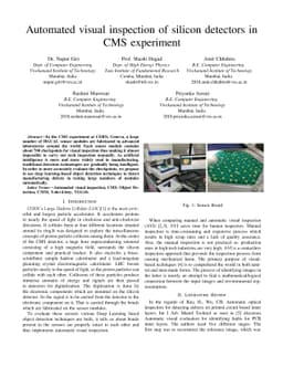 Automated visual inspection of silicon detectors in CMS experiment