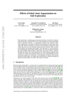 Effects of Safety State Augmentation on Safe Exploration