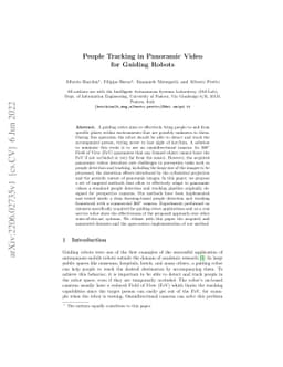 People Tracking in Panoramic Video for Guiding Robots