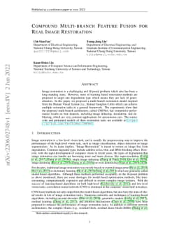 Compound Multi-branch Feature Fusion for Real Image Restoration