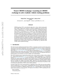 Neuro CROSS exchange: Learning to CROSS exchange to solve realistic
  vehicle routing problems