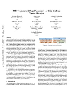 TPP: Transparent Page Placement for CXL-Enabled Tiered-Memory