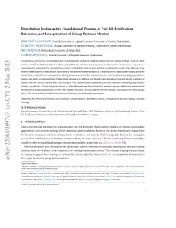 Distributive Justice as the Foundational Premise of Fair ML:
  Unification, Extension, and Interpretation of Group Fairness Metrics