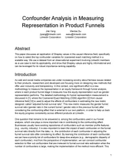 Confounder Analysis in Measuring Representation in Product Funnels