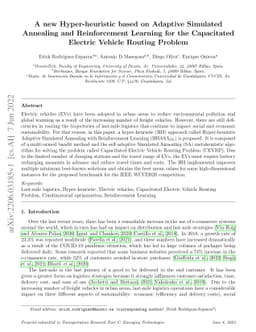 A new Hyper-heuristic based on Adaptive Simulated Annealing and
  Reinforcement Learning for the Capacitated Electric Vehicle Routing Problem