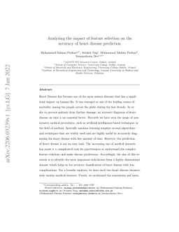 Analyzing the impact of feature selection on the accuracy of heart
  disease prediction