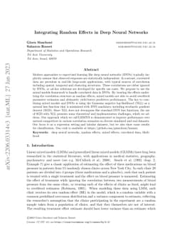 Integrating Random Effects in Deep Neural Networks