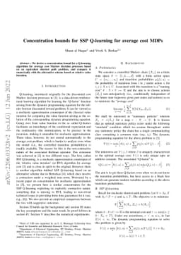 Concentration bounds for SSP Q-learning for average cost MDPs