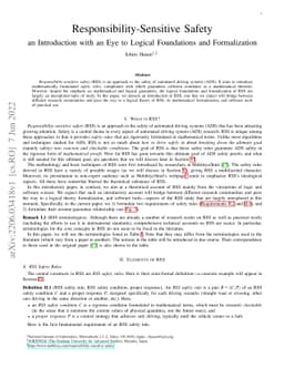 Responsibility-Sensitive Safety: an Introduction with an Eye to Logical
  Foundations and Formalization