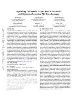 Improving Fairness in Graph Neural Networks via Mitigating Sensitive
  Attribute Leakage