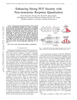 Enhancing Strong PUF Security with Non-monotonic Response Quantization