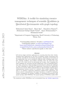 WIDESim: A toolkit for simulating resource management techniques of
  scientific Workflows In Distributed Environments with graph topology