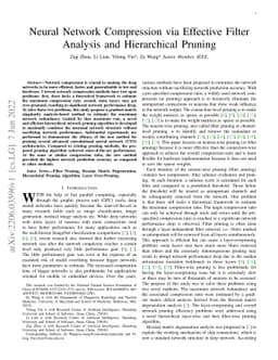 Neural Network Compression via Effective Filter Analysis and
  Hierarchical Pruning