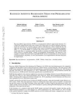 Bayesian additive regression trees for probabilistic programming
