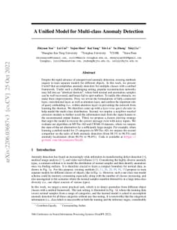 A Unified Model for Multi-class Anomaly Detection