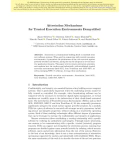 Attestation Mechanisms for Trusted Execution Environments Demystified